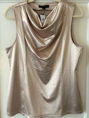 Champagne Sleeveless Blouse Cowl Neckline | Banana Republic NWT